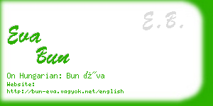 eva bun business card